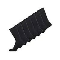 jbs - chaussettes en fibre de bambou pour hommes - lot de 7 - noir - 37-40