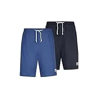 jan vanderstorm homme lot de 2 shorts de pyjama charle bleu 3xl (xxxl) - 64/66