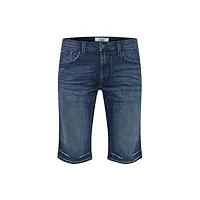 blend denon short en jean pantalon court denim pour homme extensible coupe régulaire, taille:m, couleur:denim darkblue (76207)