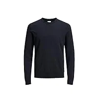 jack & jones hommes basic knit col couleur sweater - marine blazer - l