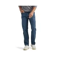 wrangler authentics jean confortable à taille flexible coupe régulière, bleu océan, 50w x 30l homme