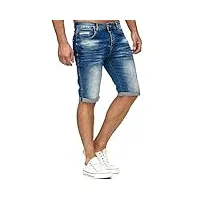 redbridge homme jean short denim jeans shorts coton bermuda court pantalon - bleu - taille 32