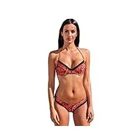 my sexy bikini - maillot de bain tanga bikini brésilien - scilly - orange noir (bas: 40/42 | haut: 2)