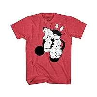 mickey mouse view finder classic vintage licensed men?ÇÖs graphic t-shirt (red heather, small)