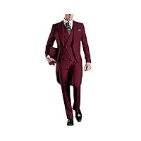 yyi ensemble de costume 3 pièces pour hommes tuxedo business pour hommes veste, gilet, pantalon de costume