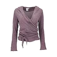 guru-boutique, chemise enveloppante, pull en tricot de coton, veste enveloppante, rose antique, ducoton, size:m (40), chandails, sweat-shirts à manches longues