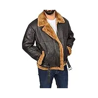 a1 fashion goods homme authentique manteau aviator vraie peau de mouton veste volante gingembre shearling b3 bombardier - battle (l - eu 50)
