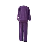 cosilana pyjama 2 pièces pour enfant en tissu éponge 100 % laine (issu de l'agriculture biologique), prune, 10 ans