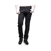kaporal - jeans denim noir coupe straight - brozz - 38 - noir