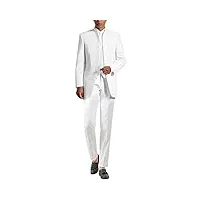 yzhen hommes 3 pièces costumes de col de costume costumes de mariage smoking blanc