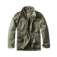 urbandreamz m65 field jacket veste de combat armée us army veste d'hiver parka camouflage - olive, xl