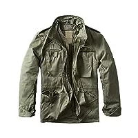 urbandreamz m65 field jacket veste de combat armée us army veste d'hiver parka camouflage - olive, l