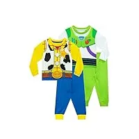 disney pyjamas garcon | ensemble enfant garcon toy story lot de 2 | buzz l'eclair & woody multicolore - 18-24 mois