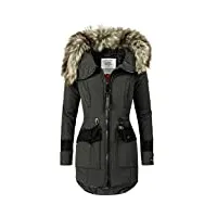 khujo ym-retro bugs manteau d'hiver, pour femme, 4 couleurs, disponible de taille s à xxl, noir018, m