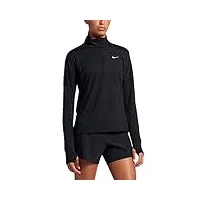 nike women's dri-fit element long sleeve running top (x-large, black)