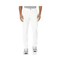 amazon essentials pantalon chino en tissu stretch confortable délavé coupe skinny (déjà goodthreads) homme, blanc, 36w / 30l
