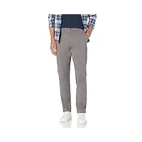 amazon essentials pantalon chino en tissu stretch confortable délavé coupe athlétique (déjà goodthreads) homme, gris, 35w / 30l