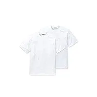 schiesser 6er pack américain t-shirt - col rond ou col en v - m-xxxl, noir ou blanc - blanc (col rond), l (herstellergröße: 6)