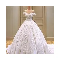 gz dentelle mot Épaule longueur robe de mariée champagne luxe romantique grande taille,une,l