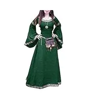 shaoyao femmes médiéval renaissance retro maxi robe costume elegant robes vert xxxxxl