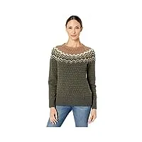 fjallraven Övik knit sweater w sweatshirt , femme, vert (deep forest), xl