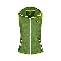 giesswein gilet de sport stella vert 44 - veste femme léger en laine mérinos, vêtements fonctionnels pour femmes, respirant et régulateur de température, veste de transition avec capuche