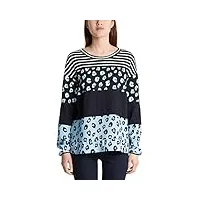 marc cain sports pullover pull, bleu (neu 346), 40 (taille fabricant: 3) femme