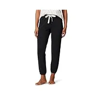 amazon essentials pantalon de pyjama type jogging d’intérieur en Éponge légère (grandes tailles disponibles) femme, noir, xl