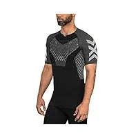 x-bionic twyce 4.0 run chemise homme, opal black/arctic white, fr : m (taille fabricant : m)