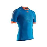 x-bionic the trick 4.0 run chemise femme, teal blue/kurkuma orange, fr : m (taille fabricant : m)