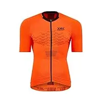 x-bionic the 4.0 bike zip chemise homme, trick orange/arctic white, fr : l (taille fabricant : l)