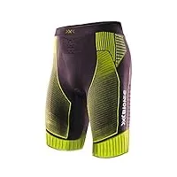 x-bionic effektor 4.0 run men shorts homme, black/acid green, fr : l (taille fabricant : l)