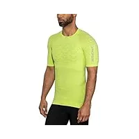 x-bionic 4.0 run chemise homme, effektor green/arctic white, fr : l (taille fabricant : l)