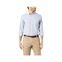 dockers big and tall long sleeve button down comfort flex shirt chemise boutonnée, motif dauphin, 4xl homme