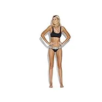 seafolly belted hipster bas de maillot, noir (black black), 44 (taille fabricant: 16) femme