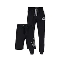 lonsdale giffordland pantalon de jogging plus short homme, noir, xxl