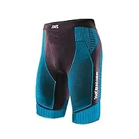 x-bionic effektor 4.0 run men shorts homme, black/teal blue, fr : 2xl (taille fabricant : xxl)