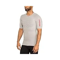 x-bionic effektor 4.0 run chemise homme, dolomite grey/sunset orange, fr : l (taille fabricant : l)