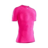 x-bionic effektor 4.0 run chemise femme, neon flamingo/namib red, fr : m (taille fabricant : m)