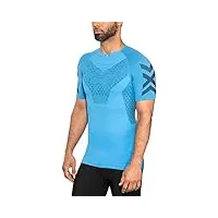 x-bionic 4.0 run chemise homme, twyce blue/opal black, fr : l (taille fabricant : l)