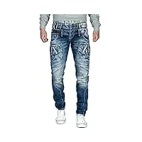 cipo & baxx jeans pour hommes cd466-bans bleu w34/l32