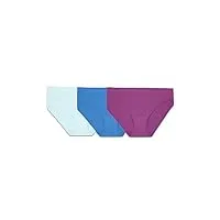 fruit of the loom women's underwear breathable panties (regular & plus size), bikini - seamless mesh - 3 pack, 8