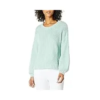 splendid women's crewneck cable knit pullover sweater sweatshirt