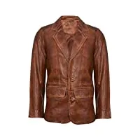 blazer homme en cuir véritable veste douce veste vintage sur mesure ancien 3xl