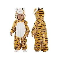 doladola combinaison de flanelle pour neutres bébé enfant animaux combinaison pyjama déguisement halloween bébé(18-24 mois,tigre)