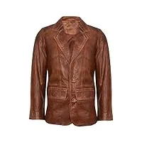 blazer homme en cuir véritable veste douce veste vintage sur mesure ancien m