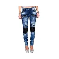 cipo & baxx femme jeans wd346-bans bleu w29/l32