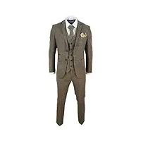 costume 3 pièce homme tweed à carreaux style vintage rétro british gentleman coupe ajustée années 20