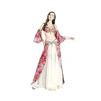 royal smeela costume de danse du ventre jupes soutien-gorge ceinture costume flamenco mousseline de soie jupe maxi dame sexy soutien-gorge licou style de palais vêtements de danse
