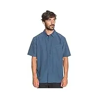 quiksilver centinela chemise à 4 boutons avec poche confortable pour homme - bleu - taille l